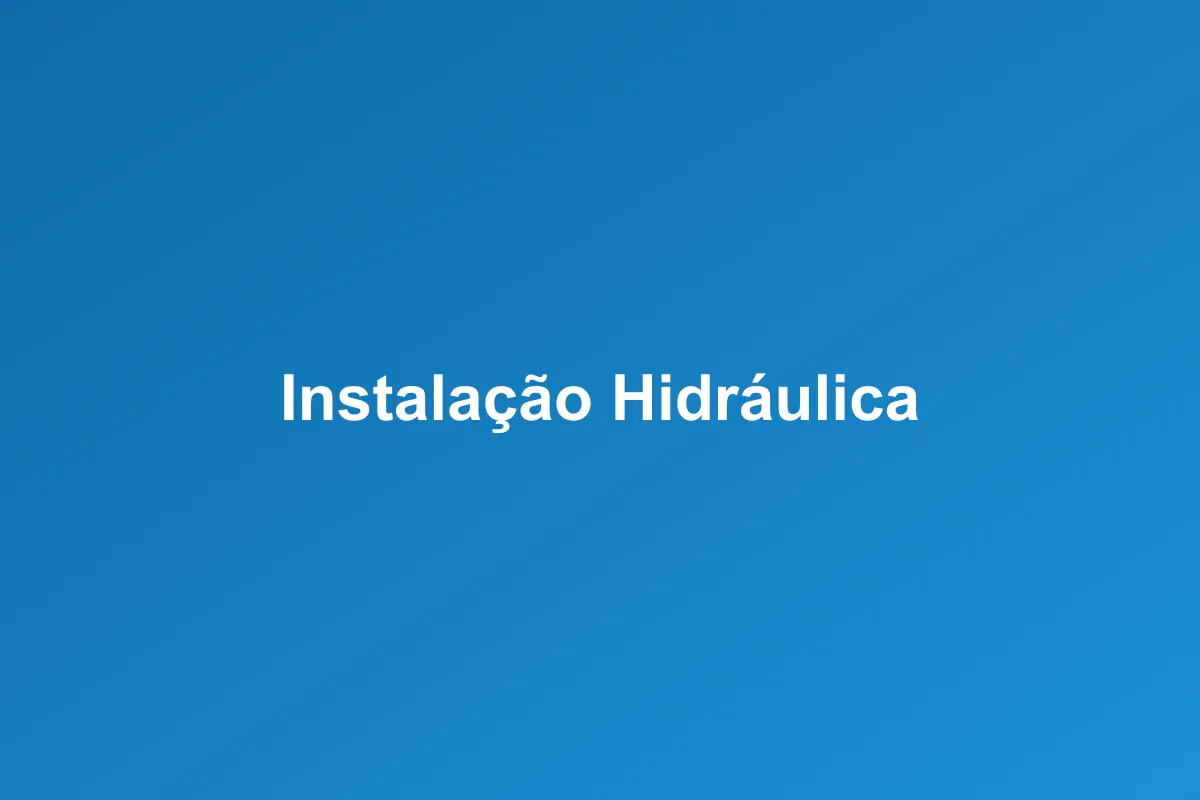 Instalação hidráulica em Manaus
